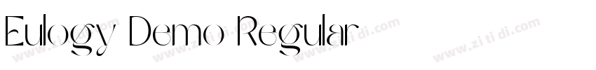 Eulogy Demo Regular字体转换